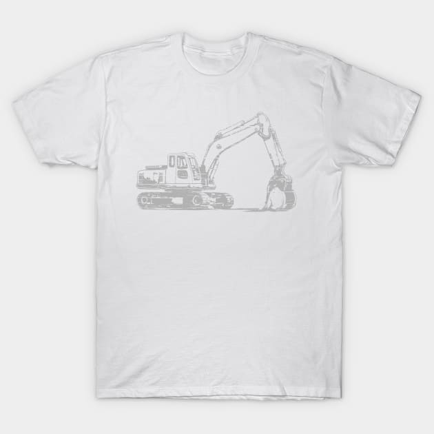 Vintage Excavator T-Shirt by Surrealcoin777